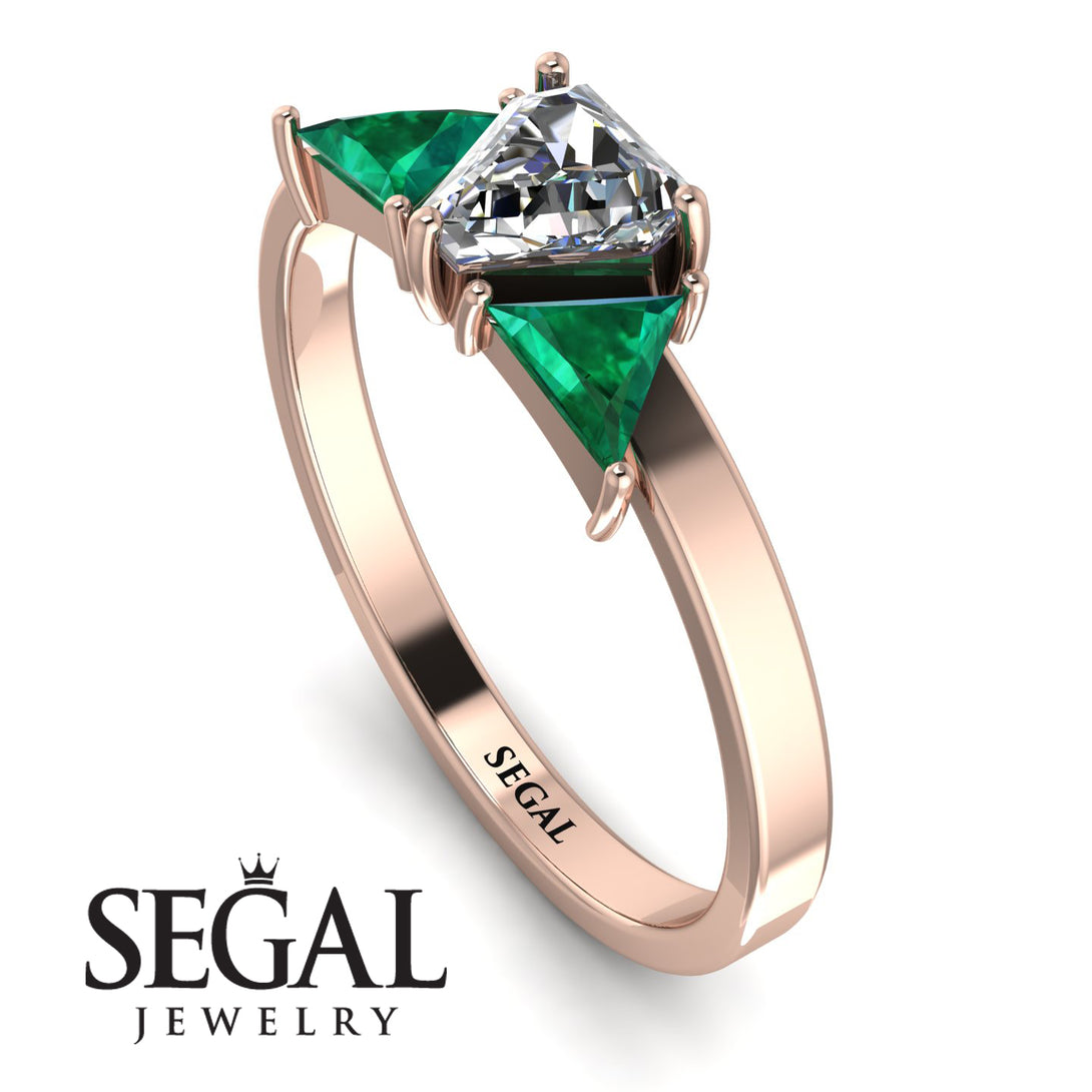 Triangle Diamond Engagement Ring - Molly No. 17