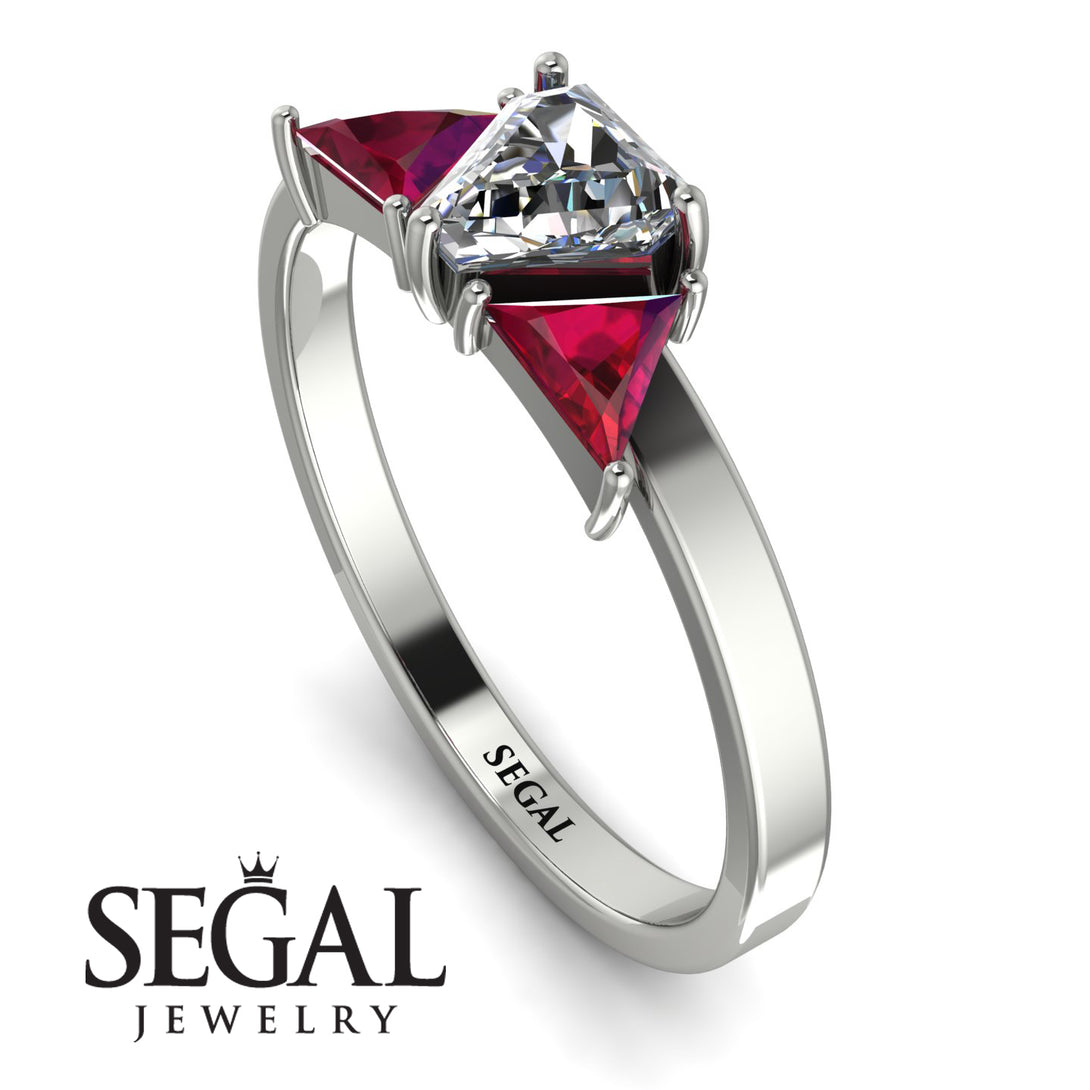 Triangle Diamond Engagement Ring - Molly No. 48