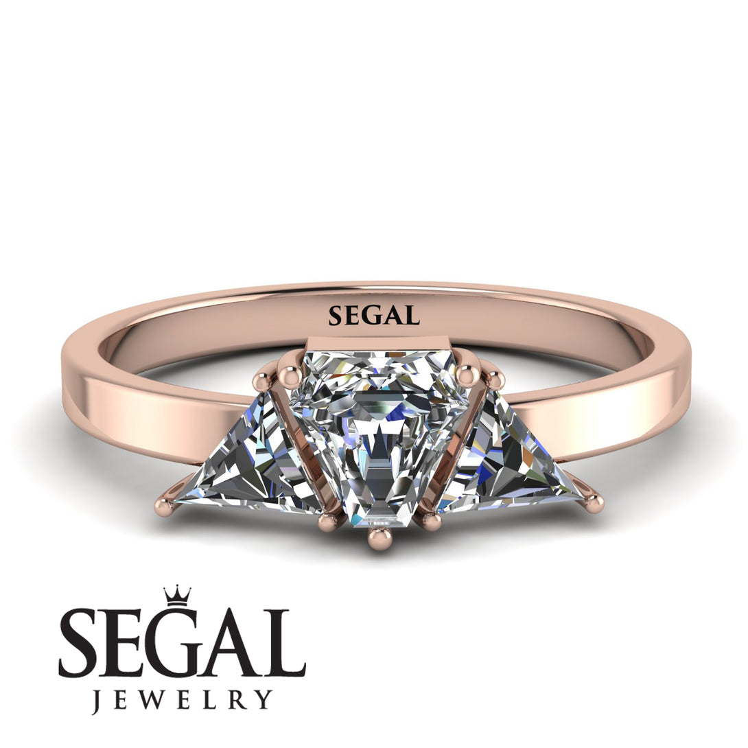 Triangle Diamond Engagement Ring - Molly No. 2