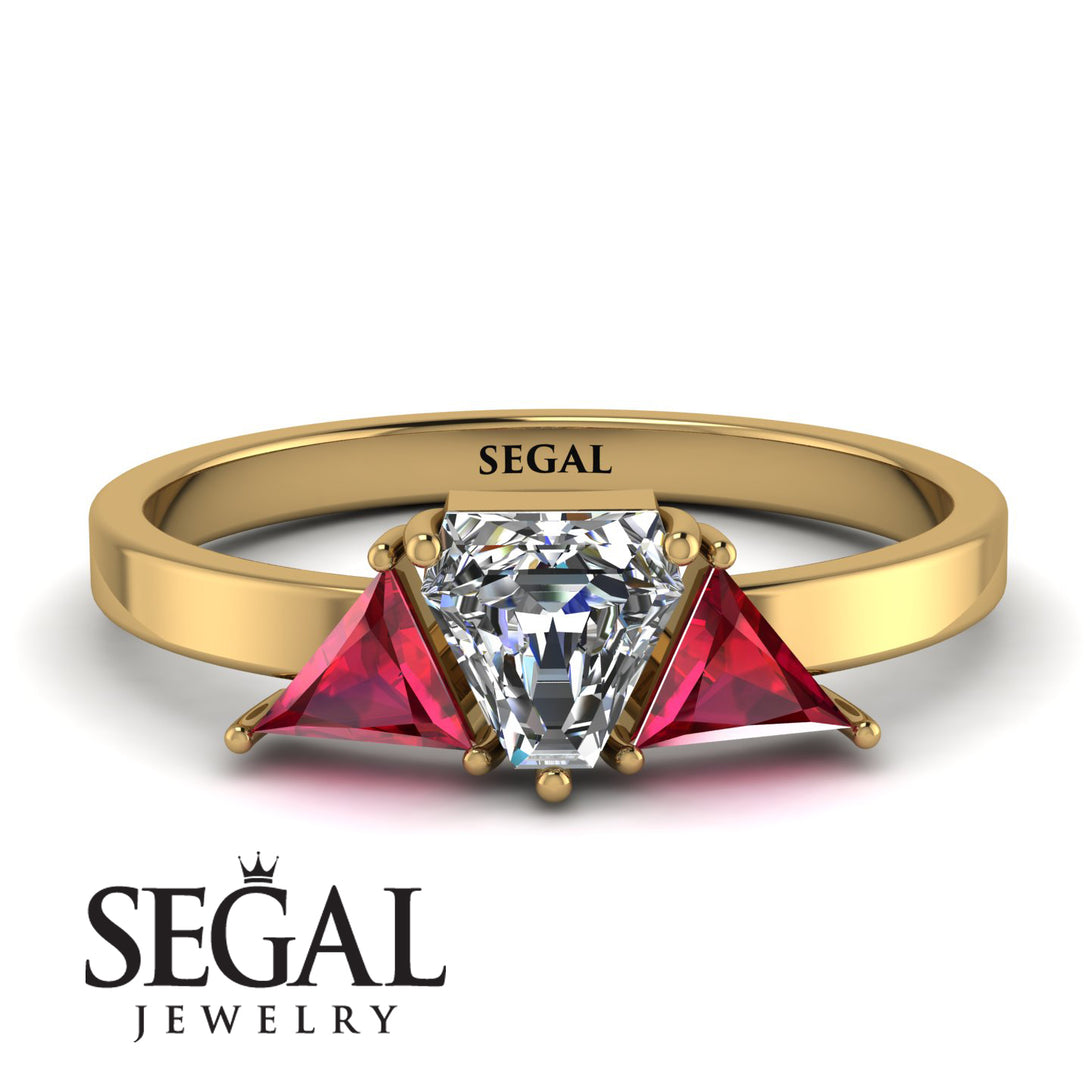 Triangle Diamond Engagement Ring - Molly No. 46