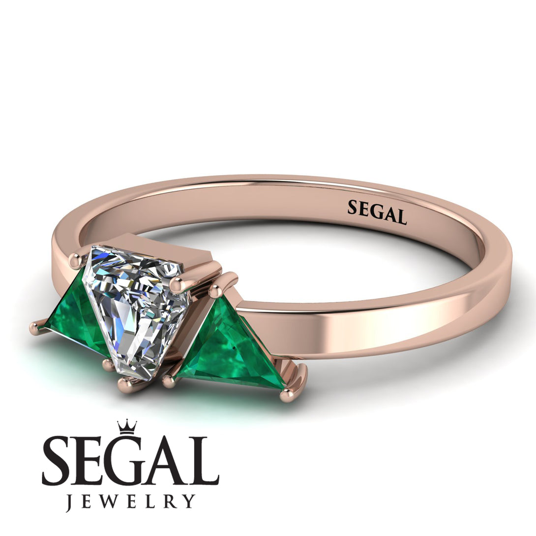 Triangle Diamond Engagement Ring - Molly No. 17