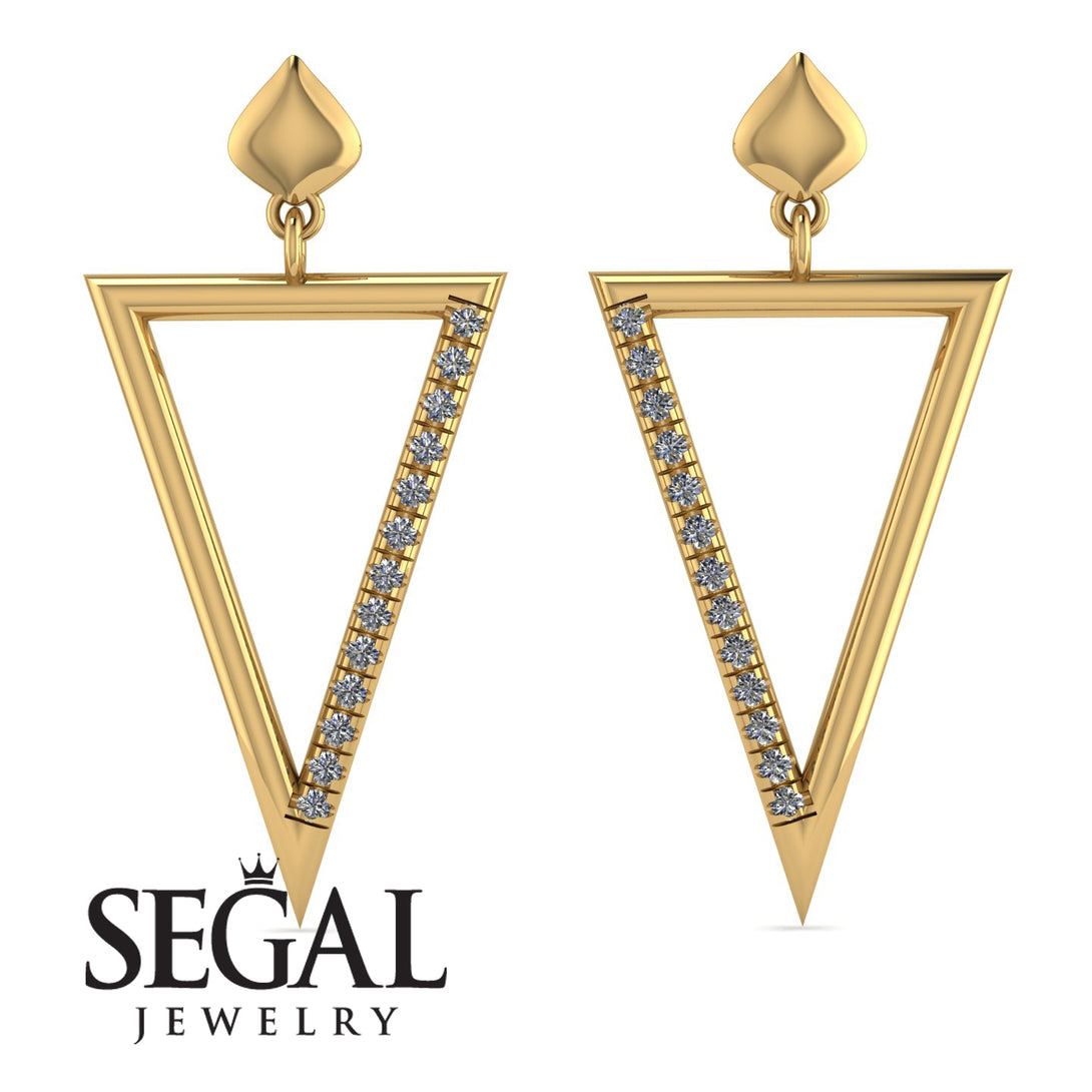 Triangle Diamond Stud Earrings - Amiyah No. 1