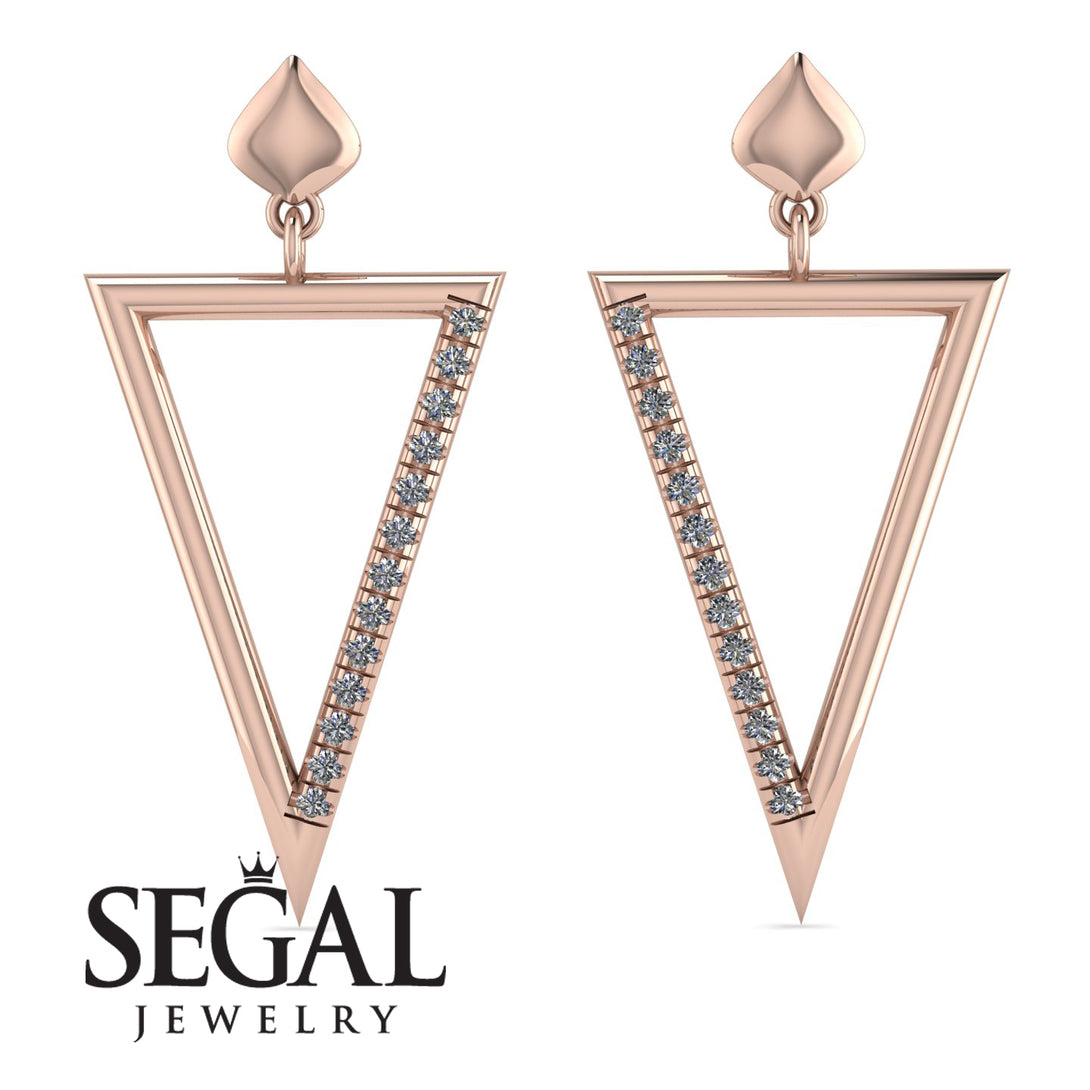 Triangle Diamond Stud Earrings - Amiyah No. 2