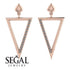 Triangle Diamond Stud Earrings - Amiyah No. 2