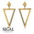 Triangle Diamond Stud Earrings - Amiyah No. 1