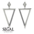 Triangle Diamond Stud Earrings - Amiyah No. 3