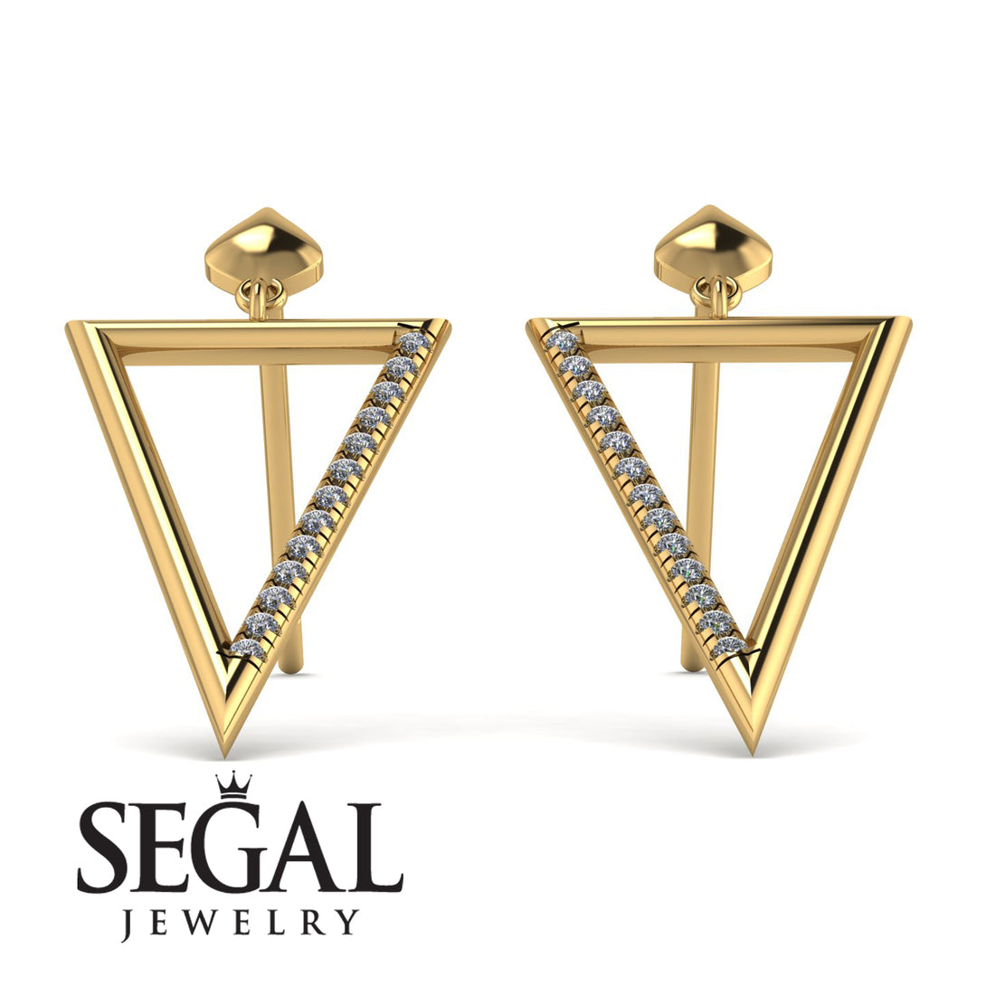 Triangle Diamond Stud Earrings - Amiyah No. 1