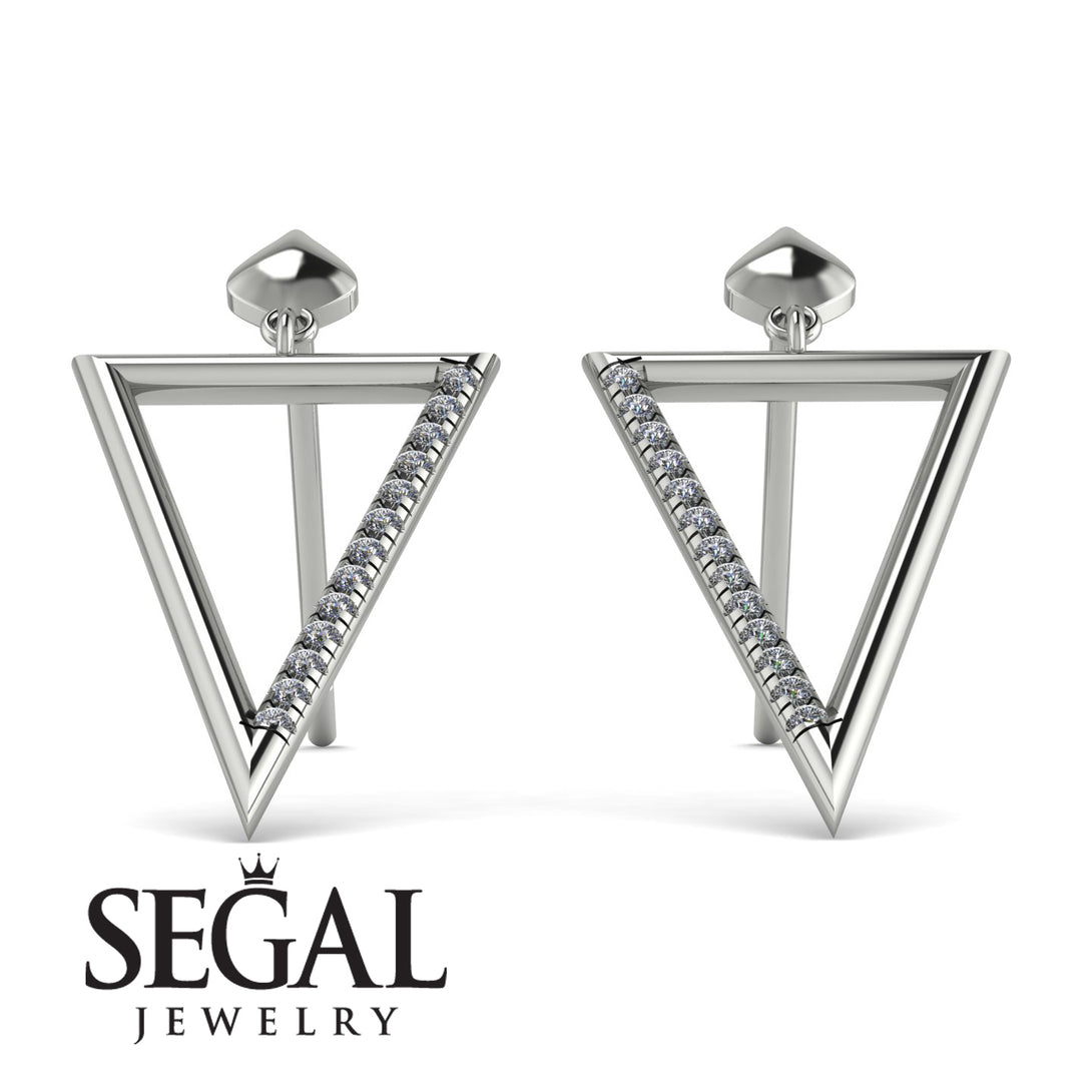 Triangle Diamond Stud Earrings - Amiyah No. 3