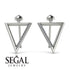 Triangle Diamond Stud Earrings - Amiyah No. 3