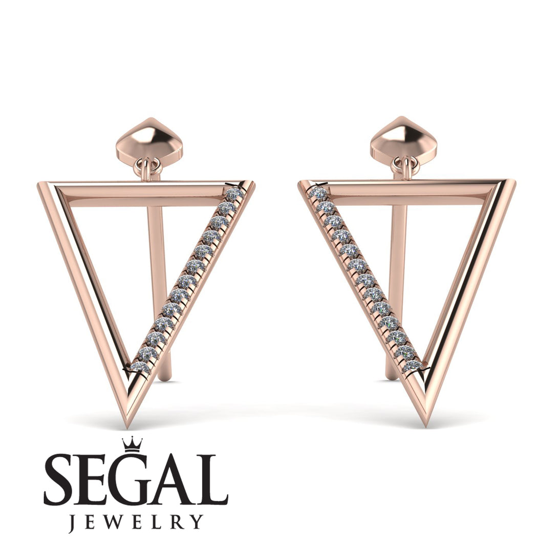 Triangle Diamond Stud Earrings - Amiyah No. 2