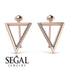 Triangle Diamond Stud Earrings - Amiyah No. 2