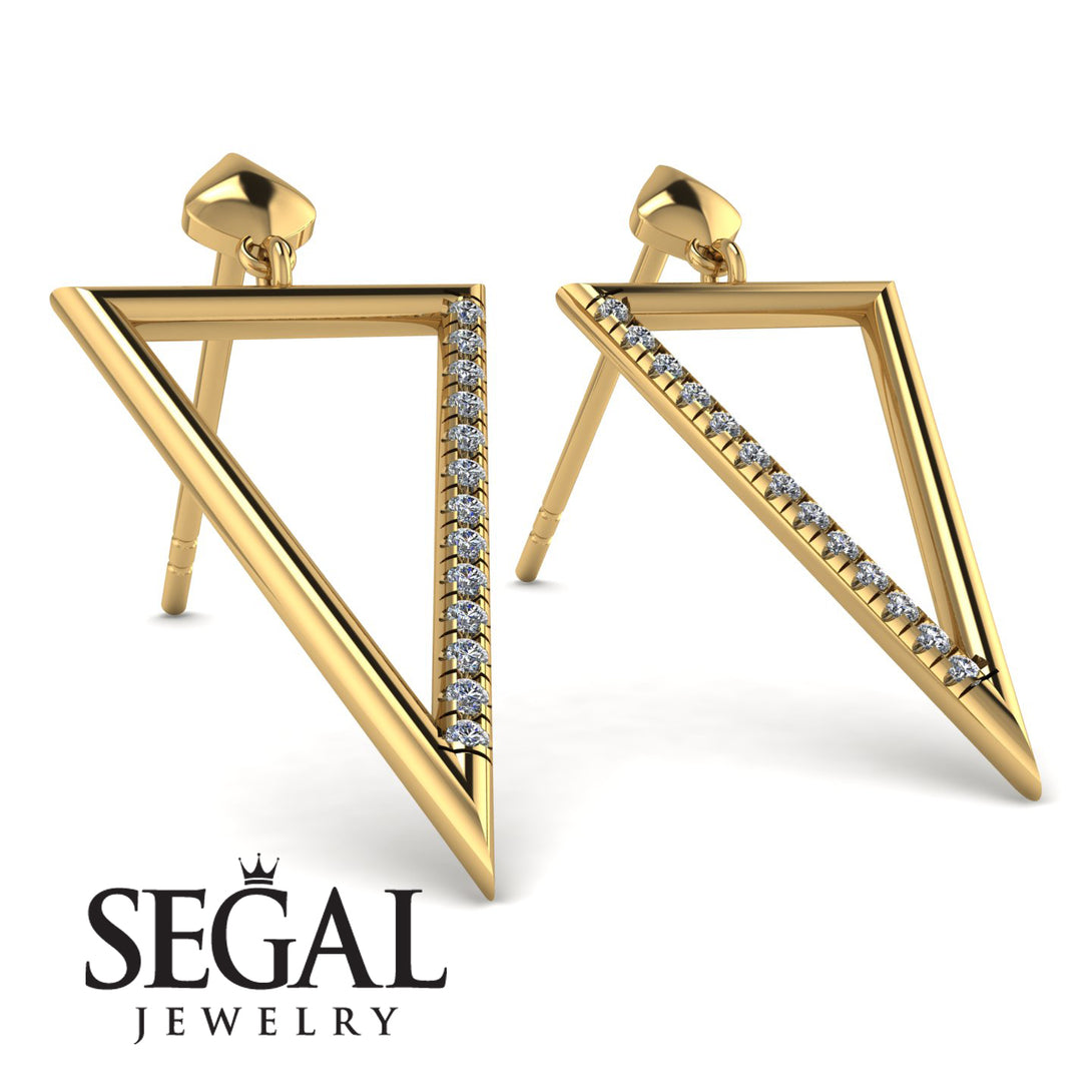 Triangle Diamond Stud Earrings - Amiyah No. 1