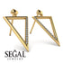 Triangle Diamond Stud Earrings - Amiyah No. 1