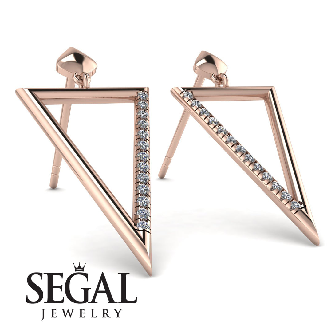 Triangle Diamond Stud Earrings - Amiyah No. 2