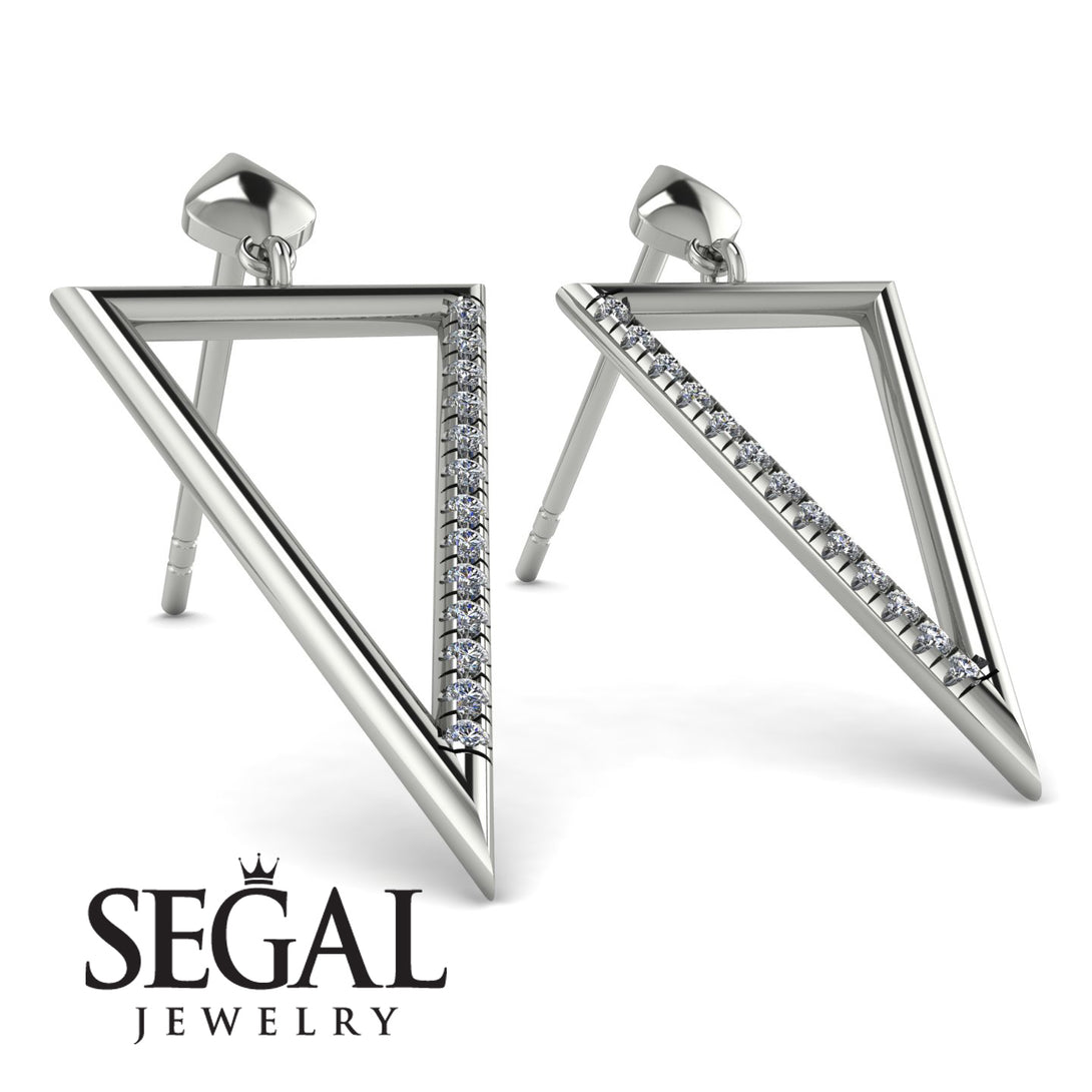 Triangle Diamond Stud Earrings - Amiyah No. 3