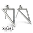 Triangle Diamond Stud Earrings - Amiyah No. 3