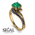 Twist Shank Emerald Engagement Ring - Maria No. 64