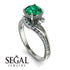 Twist Shank Emerald Engagement Ring - Maria No. 6