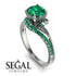 Twist Shank Emerald Engagement Ring - Maria No. 21