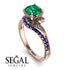 Twist Shank Emerald Engagement Ring - Maria No. 65