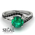 Twist Shank Emerald Engagement Ring - Maria No. 36