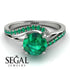 Twist Shank Emerald Engagement Ring - Maria No. 21 image 2