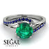 Twist Shank Emerald Engagement Ring - Maria No. 66 image 2