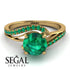 Twist Shank Emerald Engagement Ring - Maria No. 19 image 2