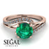 Twist Shank Emerald Engagement Ring - Maria No. 5