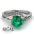 Twist Shank Emerald Engagement Ring - Maria No. 6 image 2