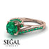 Twist Shank Emerald Engagement Ring - Maria No. 20