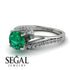 Twist Shank Emerald Engagement Ring - Maria No. 6