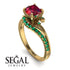 Twist Shank Ruby Engagement Ring - Maria No. 25