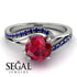 Twist Shank Ruby Engagement Ring - Maria No. 72