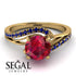 Twist Shank Ruby Engagement Ring - Maria No. 70 image 2