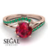 Twist Shank Ruby Engagement Ring - Maria No. 26