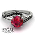 Twist Shank Ruby Engagement Ring - Maria No. 42 image 2