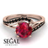 Twist Shank Ruby Engagement Ring - Maria No. 41 image 2