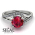 Twist Shank Ruby Engagement Ring - Maria No. 12