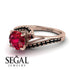 Twist Shank Ruby Engagement Ring - Maria No. 41