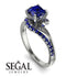 Twist Shank Sapphire Engagement Ring - Maria No. 75