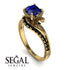 Twist Shank Sapphire Engagement Ring - Maria No. 43