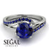 Twist Shank Sapphire Engagement Ring - Maria No. 75