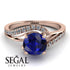 Twist Shank Sapphire Engagement Ring - Maria No. 14