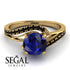 Twist Shank Sapphire Engagement Ring - Maria No. 43