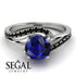 Twist Shank Sapphire Engagement Ring - Maria No. 45