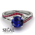 Twist Shank Sapphire Engagement Ring - Maria No. 60