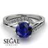 Twist Shank Sapphire Engagement Ring - Maria No. 15
