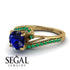 Twist Shank Sapphire Engagement Ring - Maria No. 28