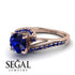 Twist Shank Sapphire Engagement Ring - Maria No. 74